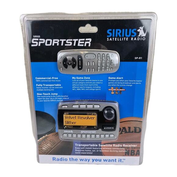 Sirius Sportster SP-R1 Portable Satellite Radio Receiver RARE 87.7 Transmitter - Picture 1 of 7